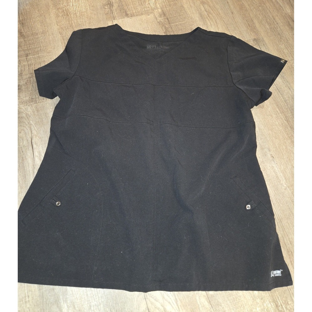 Grey's Anatony Size XL Black Scrub‎ Shirt
